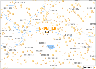 map of Ervenica