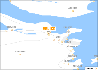 map of Ervika