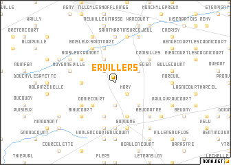 map of Ervillers