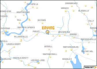 map of Erving