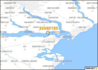 map of Erwarton