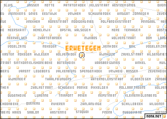 map of Erwetegem