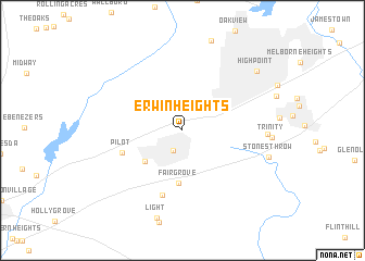 map of Erwin Heights