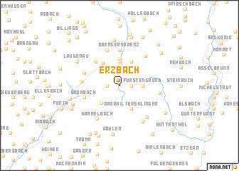 map of Erzbach