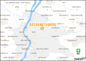 map of Erzsébetváros