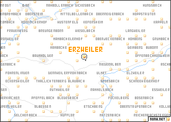 map of Erzweiler