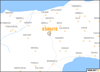 map of Esadiye