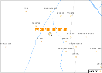 map of Esambo Liwondjo