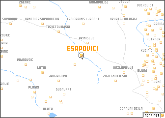 map of Esapovići