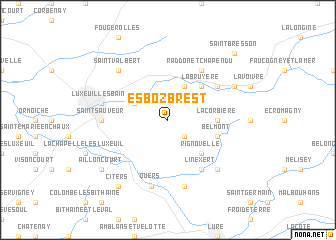 map of Esboz-Brest