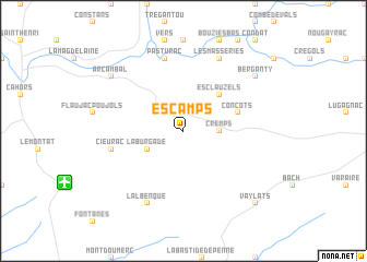 map of Escamps