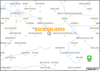 map of Escandolières