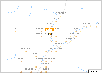 map of Escàs