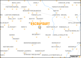 map of Escaufourt