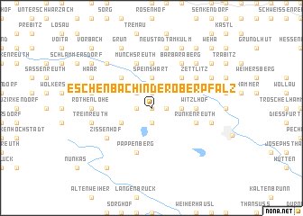 map of Eschenbach in der Oberpfalz