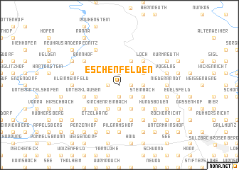 map of Eschenfelden