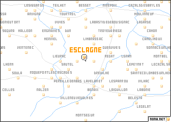 map of Esclagne