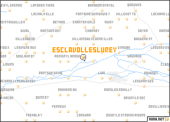 map of Esclavolles-Lurey