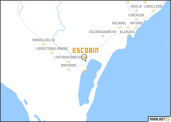 map of Escobín