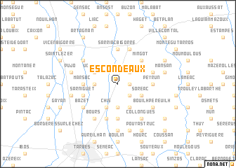 map of Escondeaux