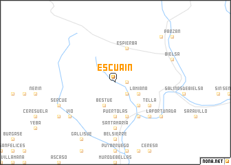 map of Escuaín