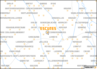 map of Escurès