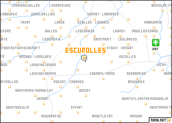 map of Escurolles
