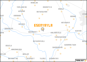 map of Esenyayla