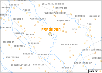 map of Esfadrān