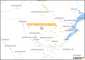 map of Eşfahānak-e ‘Abdol