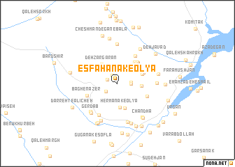 map of Eşfahānak-e ‘Olyā