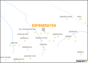 map of Eşfahānūʼīyeh