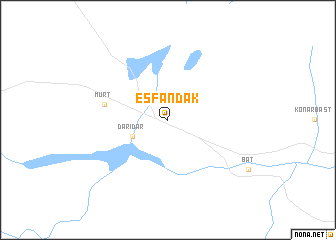 map of Esfandak