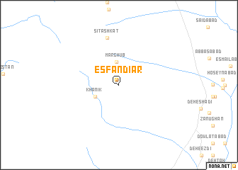 map of Esfandīār