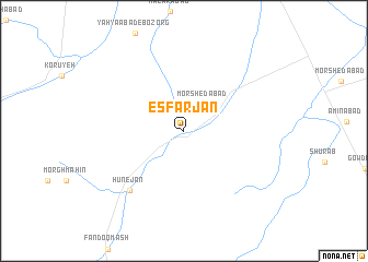 map of Esfarjān