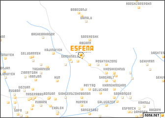 map of Esfenā