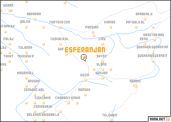 map of Esferānjān