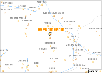 map of Esfūrīn-e Pā\