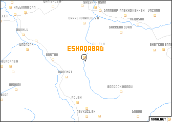 map of Esḩāqābād