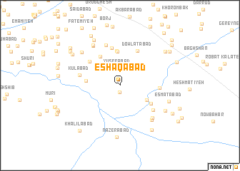 map of Esḩāqābād