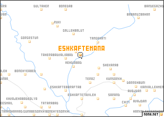 map of Eshkaft-e Manā