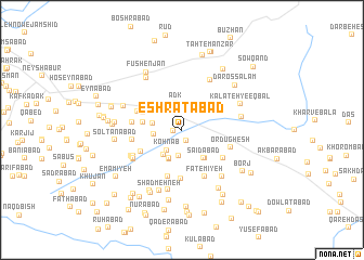 map of ‘Eshratābād