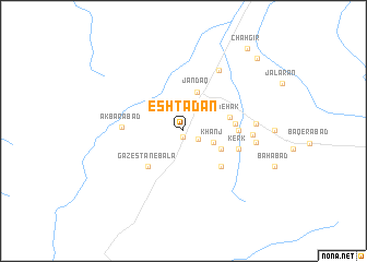map of Eshtādān