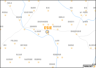 map of Esie