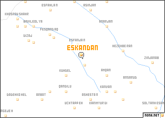 map of Eskandān
