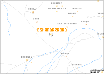 map of Eskandarābād