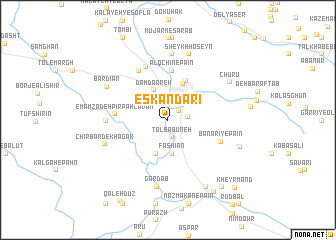map of Eskandarī