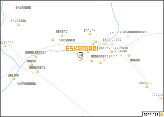 map of Eskandarī