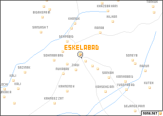 map of Eskelābād