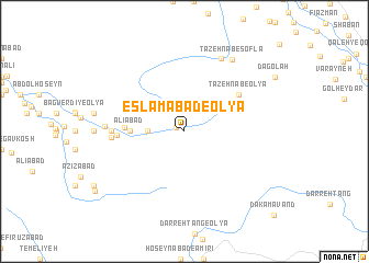 map of Eslāmābād-e ‘Olyā